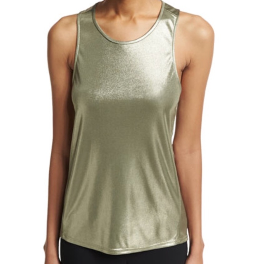 NWT Halston Heritage Metallic Jersey TwistBack